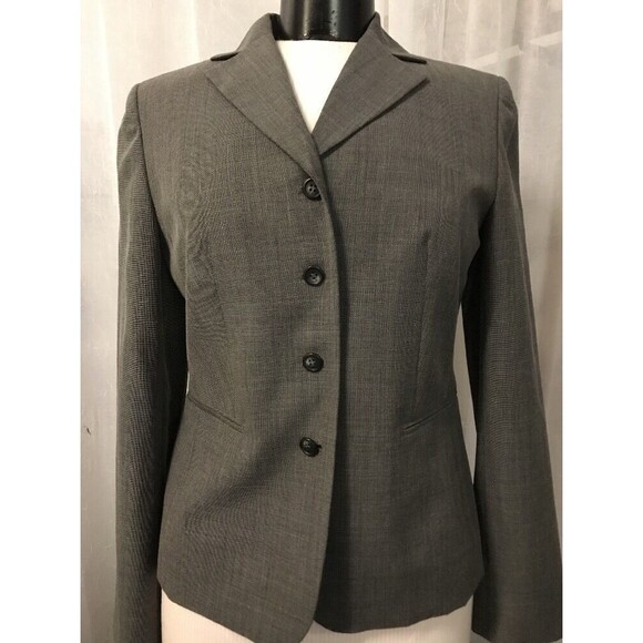 LOFT Jackets & Blazers - Ann Taylor Loft Women's Blazer Gray Wool Fully Lined 4 Button Size 4